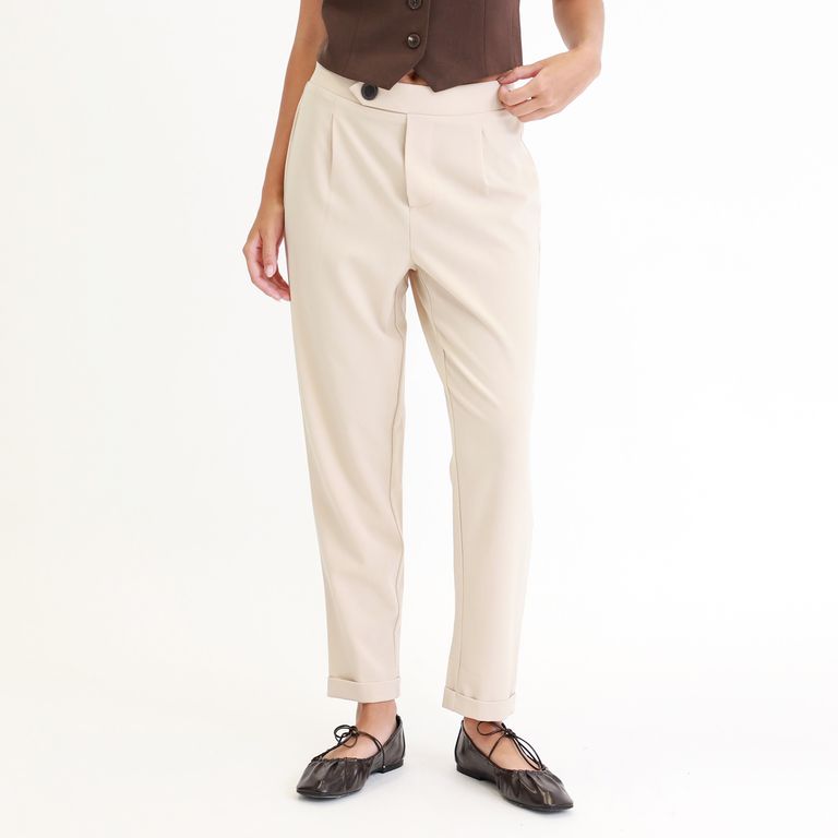 Pantalón Mom Fit Tiro Alto Mujer