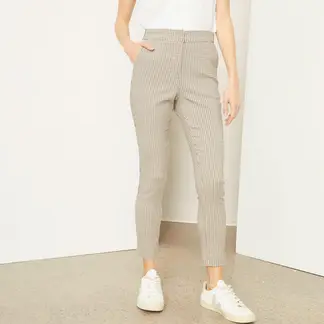 BASEMENT - Pantalon Straight Tiro Alto Mujer