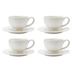 ROBERTA ALLEN - Set x4 Tazas Café con plato Libelula