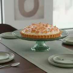 ROBERTA ALLEN - Plato De Torta Labrado Verde 30cm