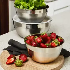 MICA - Set X3 Bowls Acero Inoxidable