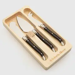 ROBERTA ALLEN - Set X3 Cuchillos Para Queso Francia Negro