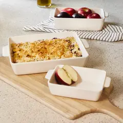 MICA - Set X3 Fuentes Ceramica Blanca