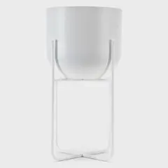 BASEMENT HOME - Maceta Pedestal Blanca 50x29cm