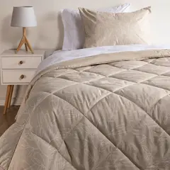 AMBIENTA - Juego De Cama: Edredón Beige + Juego De Sábanas