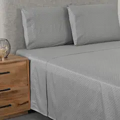 BASEMENT HOME - Juego de Sábanas Estampadas 100% Algodón 300 Hilos