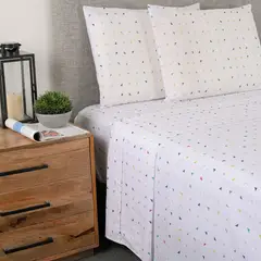 BENETTON - Juego De Sábanas Estampadas 100% Algodón 180 Hilos