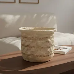 MICA - Canasto Rattán Rayas 22cm