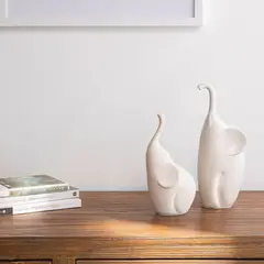ROBERTA ALLEN - Adorno Elefante Blanco Pie 22cm