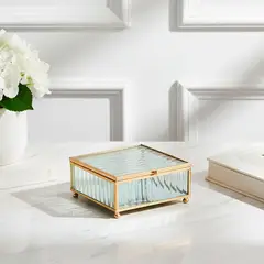 ROBERTA ALLEN - Caja Joyas Vidrio Gold