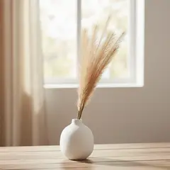 MICA - Rama Decorativa Con Plumas Blancas 120cm