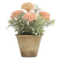MICA - Planta Artificial Crisantemo con Maceta 23cm