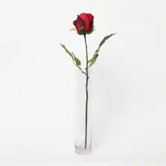 MICA - Flor Decorativa Rosa Roja 42cm