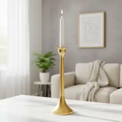 BASEMENT HOME - Candelabro de Metal Dorado 9x28cm