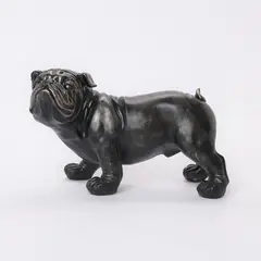 BASEMENT HOME - Adorno Bulldog Poliresina Negro 22.5X12X20Cm