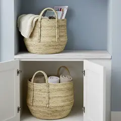 MICA - Set 2 Canastos Natural 24x23cm -29x27cm