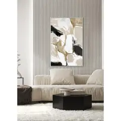 BASEMENT HOME - Cuadro Abstracto Negro 60x90cm