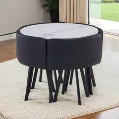 MICA - Juego De Comedor De Cocina Maria 4 Sillas