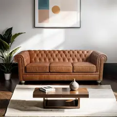 BASEMENT HOME - Sofá Vaudeville 3 Cuerpos Cuero