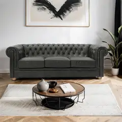 BASEMENT HOME - Sofá Vaudeville 3 Cuerpos Cuero