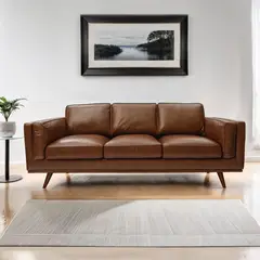 BASEMENT HOME - Sofá Bronco 3 Cuerpos Cuero