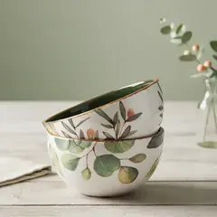 ROBERTA ALLEN - Set x2 Bowls Cerámica 9 cm Frutas