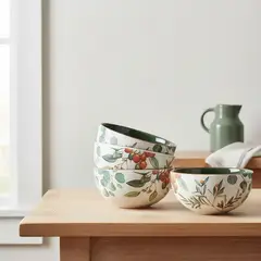 ROBERTA ALLEN - Set x4 Bowls Cerámica 16 cm Frutas