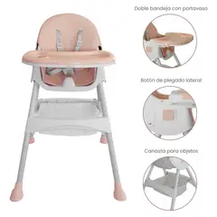 YAMP - Silla De Comer Bebé Torino Plegable 3 En 1
