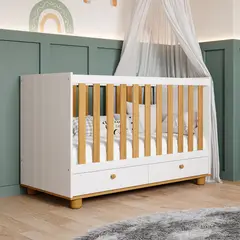 MICA KIDS - Cuna Con Cajones Delice Blanco