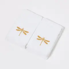 ROBERTA ALLEN - Set x2 Toallas De Mano Libélula 100% Algodón 200gr