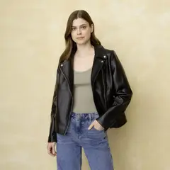 UNIVERSITY CLUB - Casaca Efecto Cuero Mujer