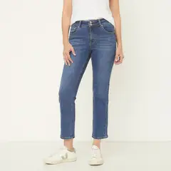 NEWPORT - Jeans Straight Tiro Medio Mujer Algodón