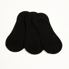 SYBILLA - Pack X3 Medias Negras Balerinas Mujer