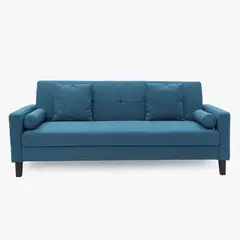 MICA - Sofá Cama Futón Santiago 3 Cuerpos 1.5 Plz con Almacenamiento y Cojines Decorativos