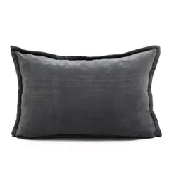 BASEMENT HOME - Funda De Cojín Velvet Negro 33x50cm