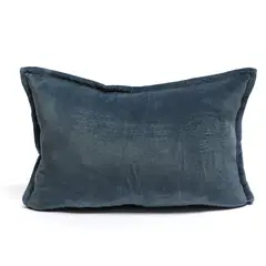 BASEMENT HOME - Funda De Cojín Velvet Azul 33x50cm