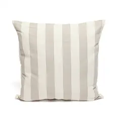 BASEMENT HOME - Funda de Cojín Lino Algodón Rayas Topo 50x50cm