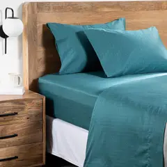 BASEMENT HOME - Juego de Sábanas Estampadas 100% Algodón 300 Hilos