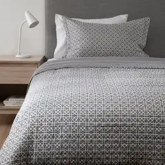 MICA - Cubrecama Estampado Reversible Mar