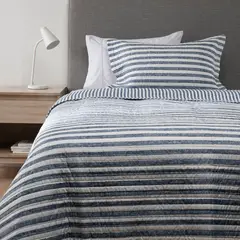 MICA - Cubrecama Estampado Reversible Mar