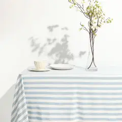 BASEMENT HOME - Mantel Cotton Líneas Azul 150x210cm