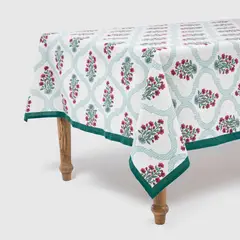 ROBERTA ALLEN - Mantel Block Print Esmeralda 180 x 240 cm