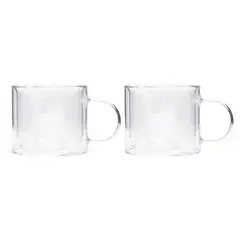 BENETTON - Set X2 Tazas Doble Vidrio Transparente