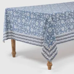 ROBERTA ALLEN - Mantel Block Print Azul 180 x 240 cm
