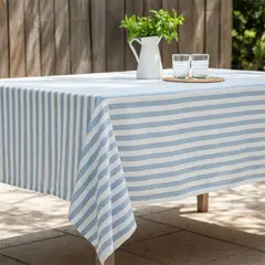 BASEMENT HOME - Mantel Cotton Líneas Azul 180x240cm
