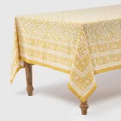 ROBERTA ALLEN - Mantel Bloc Print Mostaza 180x240 Cm