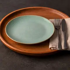 ROBERTA ALLEN - Plato Fondo 27cm Turquesa Flori Naif