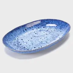 ROBERTA ALLEN - Fuente Ovalada 36cm Azul Flori Naif