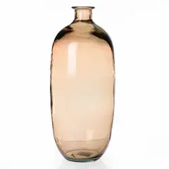 CASA CANTABRIA - Florero Jarrón Vidrio Marrón 9x45cm