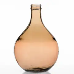 CASA CANTABRIA - Florero Jarrón Vidrio Marrón 29x43cm